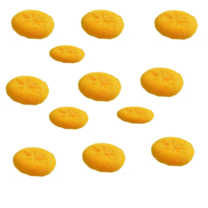 round nylon plastic scrubber scrub pack of 12 pcs